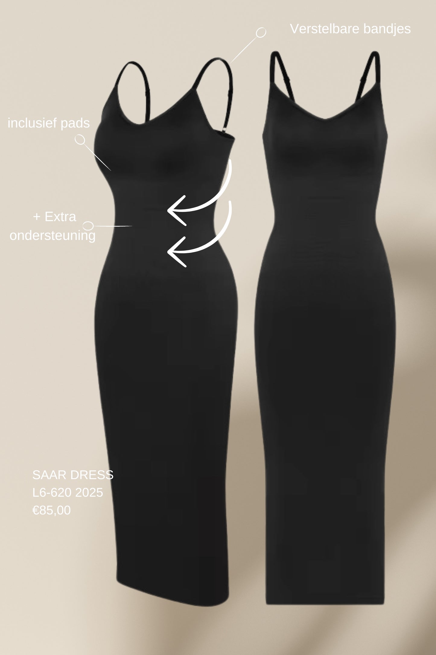 PADDED SHAPING DRESS
