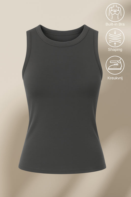 PADDED LULU ROUND NECK TOP