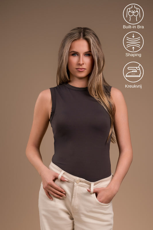 PADDED LULU ROUND NECK TOP